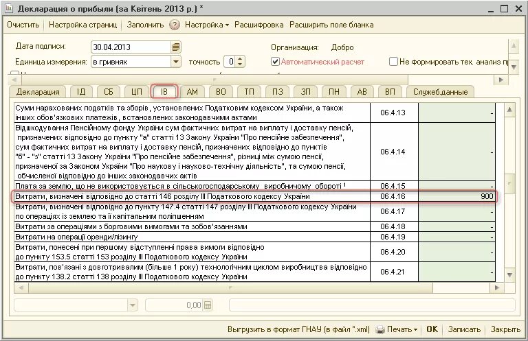 Результат от реализации основного средства