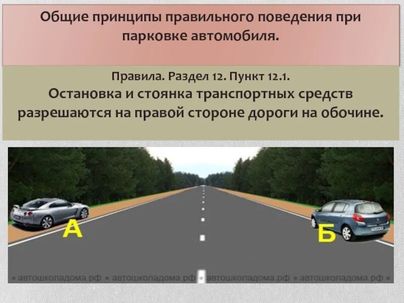 Остановка и стоянка вне населенного пункта. Остановка и стоянка транспортных средств. Стоянка на обочине вне населенного пункта. Остановка и стоянка транспортных средств в населенном пункте.