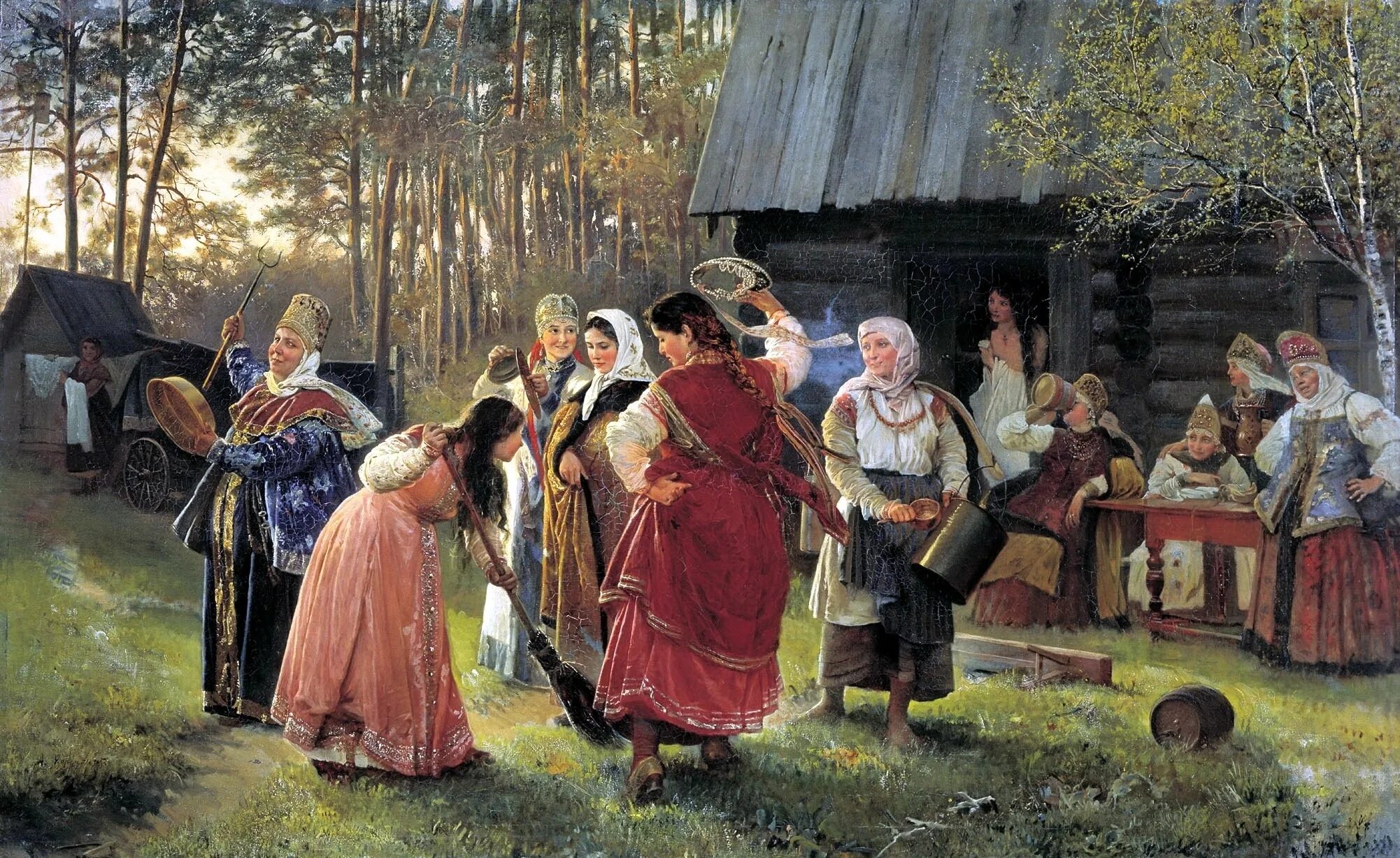 Образ жизни народа. Алексей Иванович Корзухин русский художник. Корзухин Алексей Иванович. "Девичник". Алексей Корзухин девичник. Корзухин девичник картина.