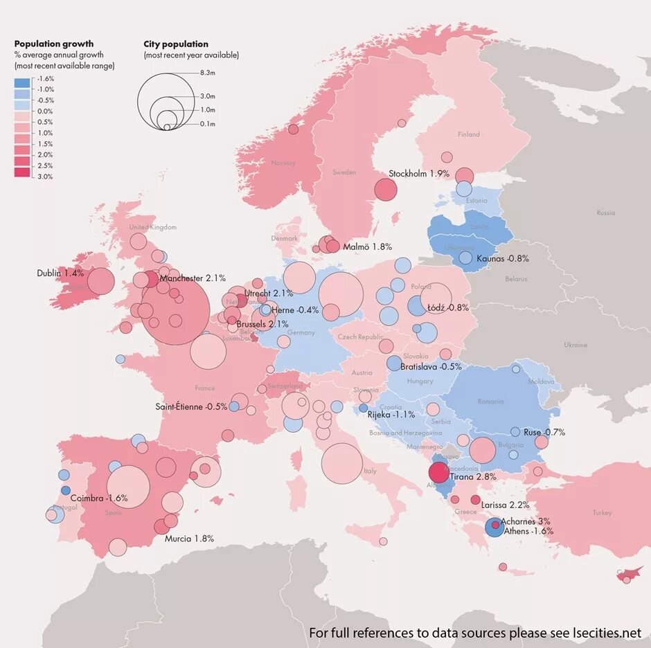 Cities in Europe список. Percentage of the population Living in Cities. City population country