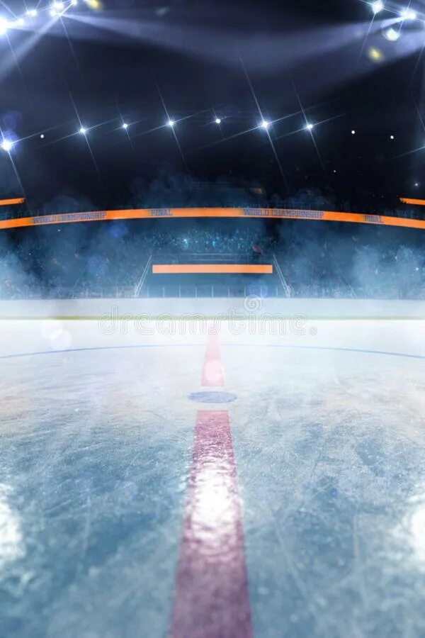 Empty Ice Rink Arena. Хоккейный стадион. Хоккейный каток. Хоккейное поле. Стадион лед