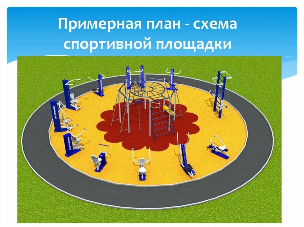 Образец проекта программы оборудование стадиона спортивными площадками Спортивно-тренажерная площадка презентация, доклад, проект скачать