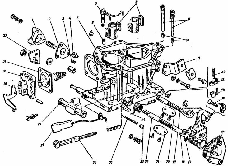 Детали карбюратора. Схема карбюратора солекс 21083. Карбюратор ВАЗ 21083 солекс. Схема карбюратора солекс 21073. Схема карбюратора ВАЗ 21083.