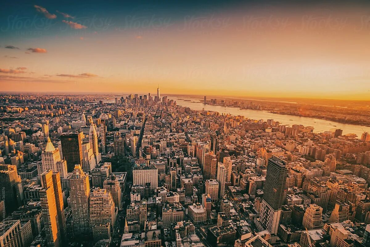 Over the city