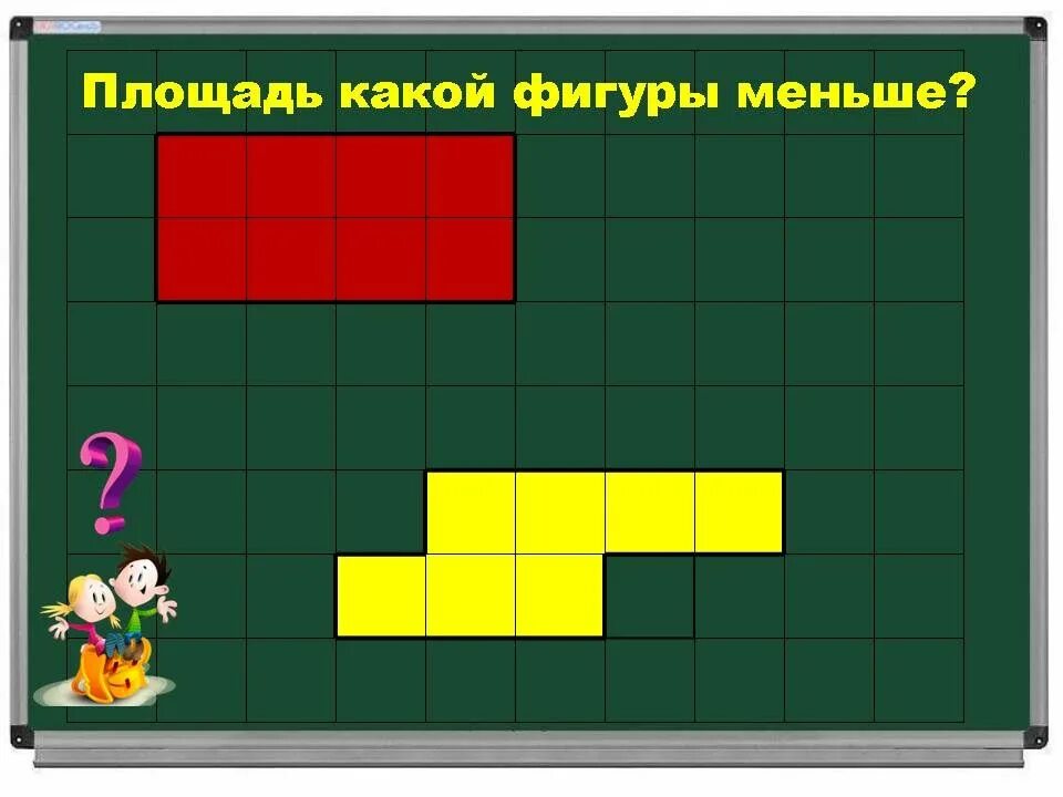 Площадь фигуры является. Сравни площади фигур. Измерение площади для дошкольников. Площадь измерение площади для дошкольников. Сравнение площадей фигур.
