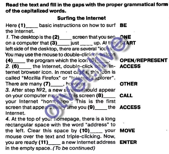 Read the text fill the gaps. Read the text and fill in the gaps. Read the text and fill in the gaps with the proper grammatical form of the capitalized Words. Read the text and fill in the gaps with the. Текст the Internet.