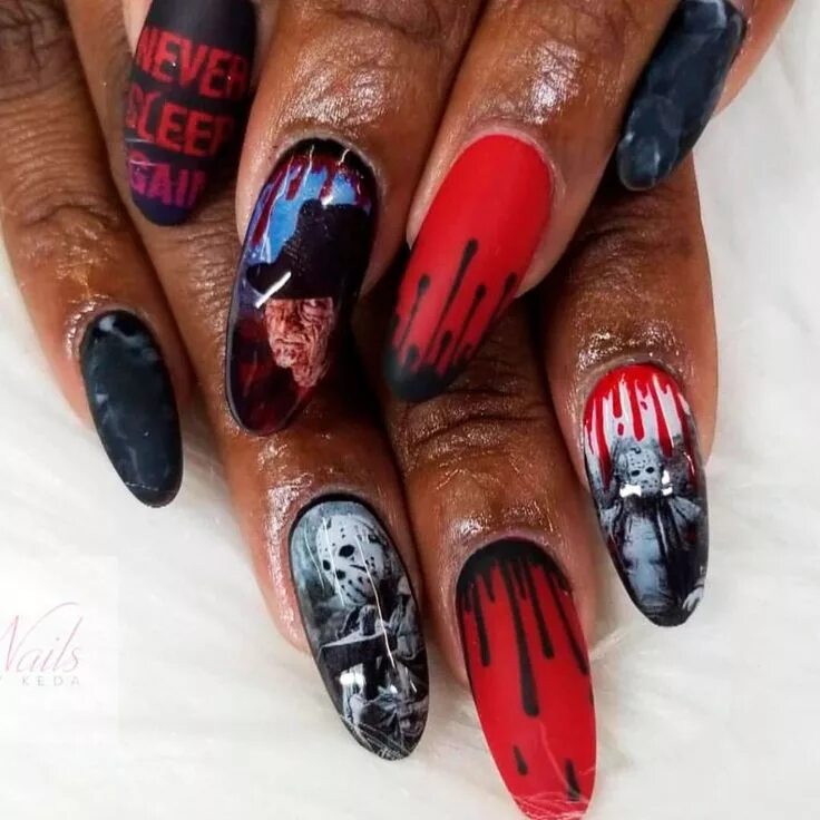 DIY halloween nails: DIY Halloween nail art : Halloween-Nail-Design Black acryli