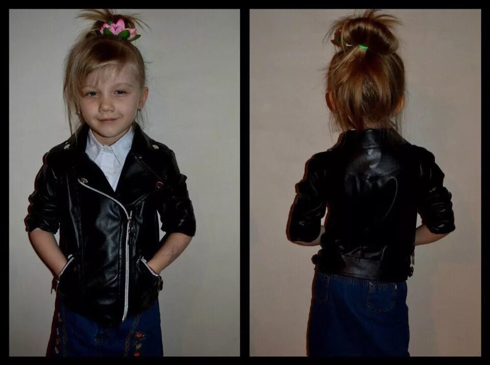 куртка из экокожи для девочки