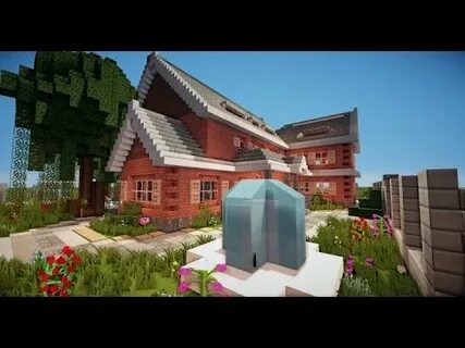 Майнкрафт красивый дом из кирпича
