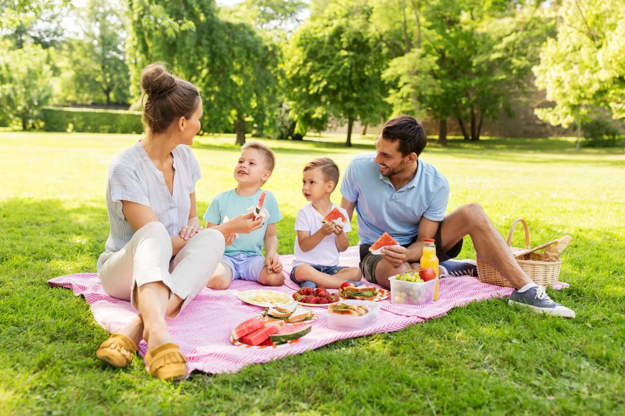 Счастливая семья на пикнике. Семья имеет пикник в парке. Family at the Picnic. Пикник Фэмили. Пикник голова