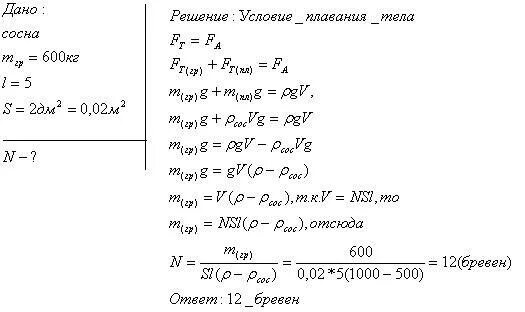 Изготовления плота грузоподъемностью 600. Сколько сосновых брёвен потребуется для. Сколько сосновых брёвен потребуется для изготовления плота. Плот связан из 10 сосновых бревен объем каждого бревна равен 1.6 м3. Шарик плавает в керосине