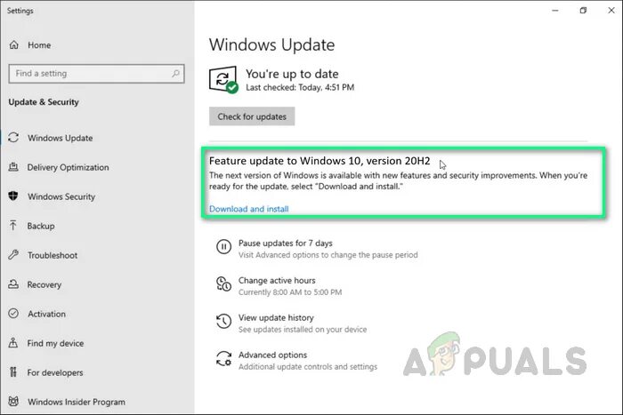 Функций до windows 10 версия 20h2. Обновление функций до windows 10 версия 20h2 не устанавливается.