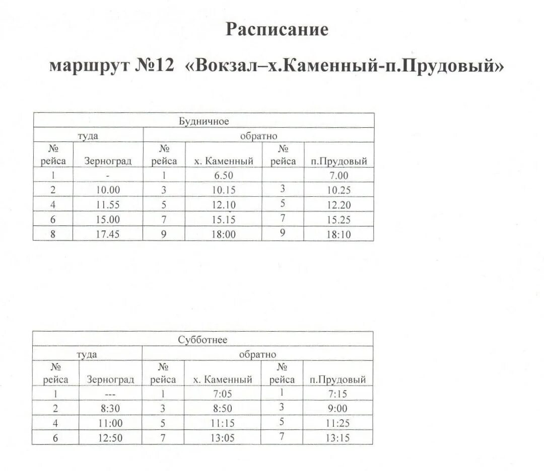 Расписание маршруток донской