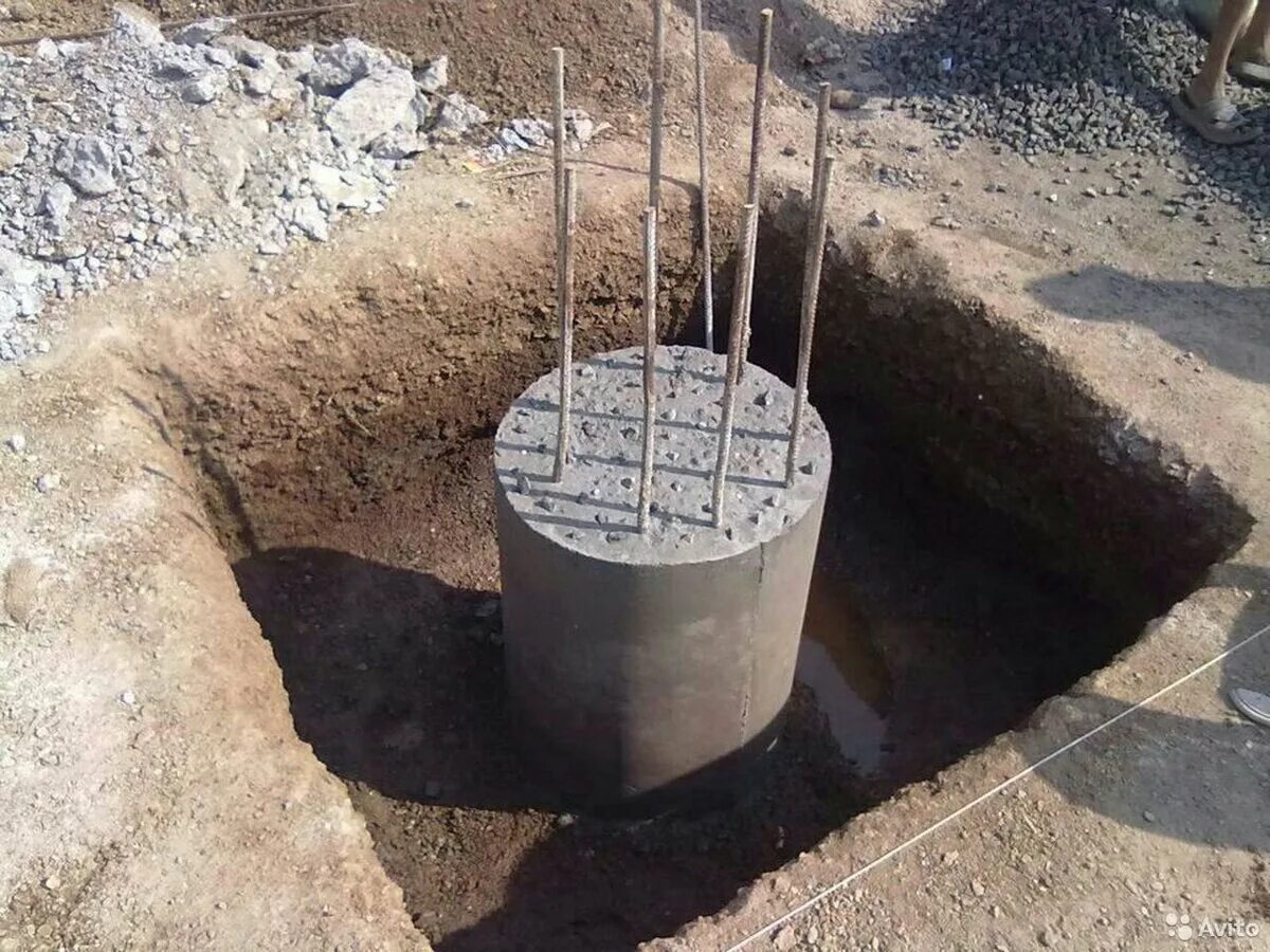 Бетонирование буронабивных свай