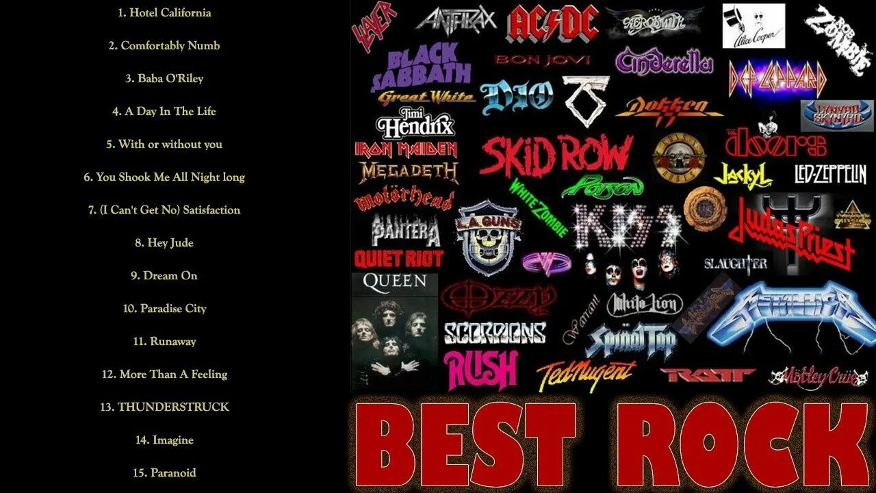 Rock lists. Названия рок групп. Зарубежные рок группы названия. Хард рок группы логотипы. Примеры названия рок группы.