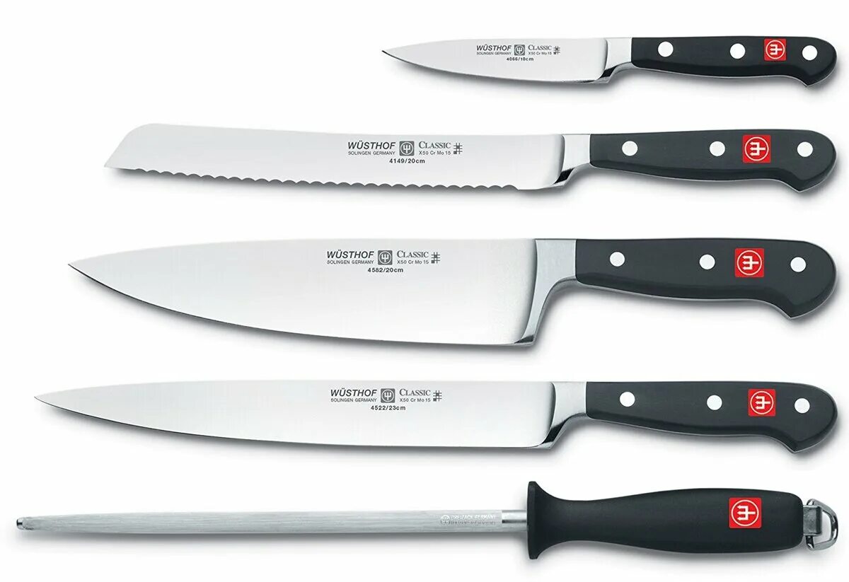Немецкие кухонные ножи Золинген. Вюстхоф ножи. Нож Zwilling Solingen Henckels. Wusthof Classic.
