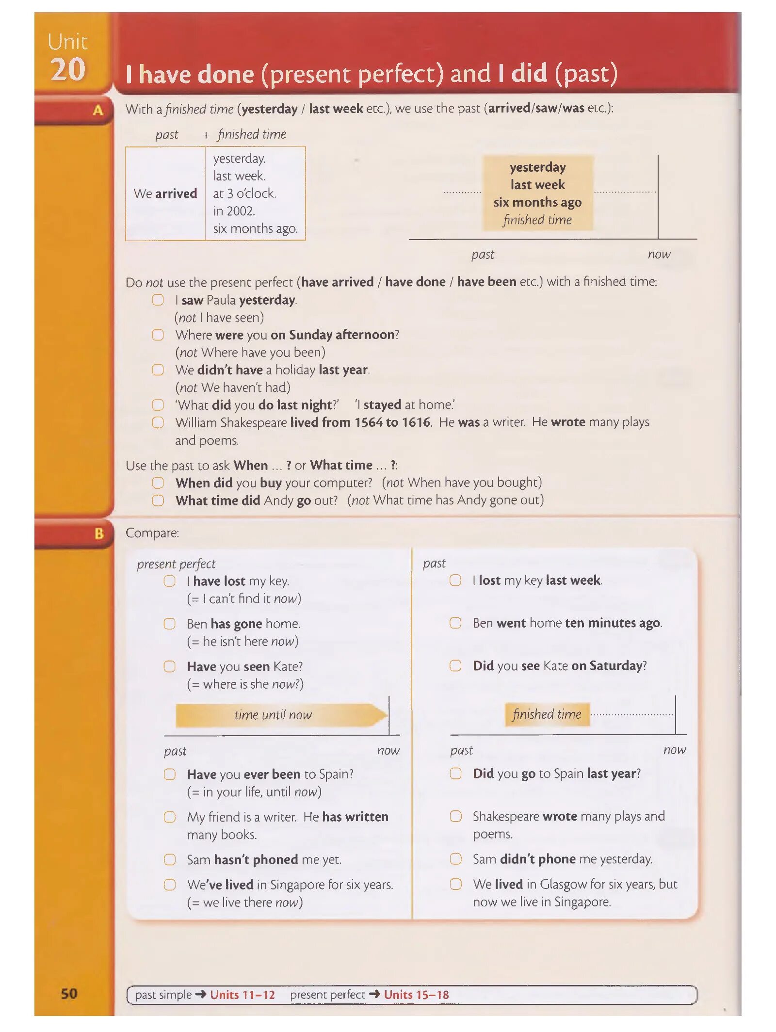Present perfect i have done. Красный Мерфи Unit 1. 20 Юнит Мёрфи. Present perfect Мерфи.