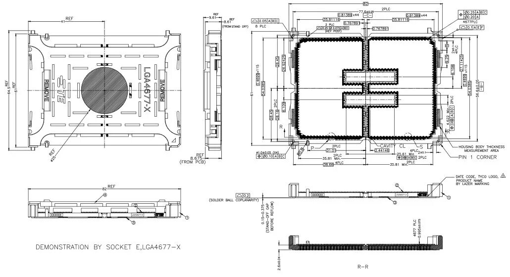 Сокеты intel 1700. Сокет lga775 чертеж. Размеры процессора LGA 1700. Схема для процессора LGA 1700. LGA 4677 процессоры.