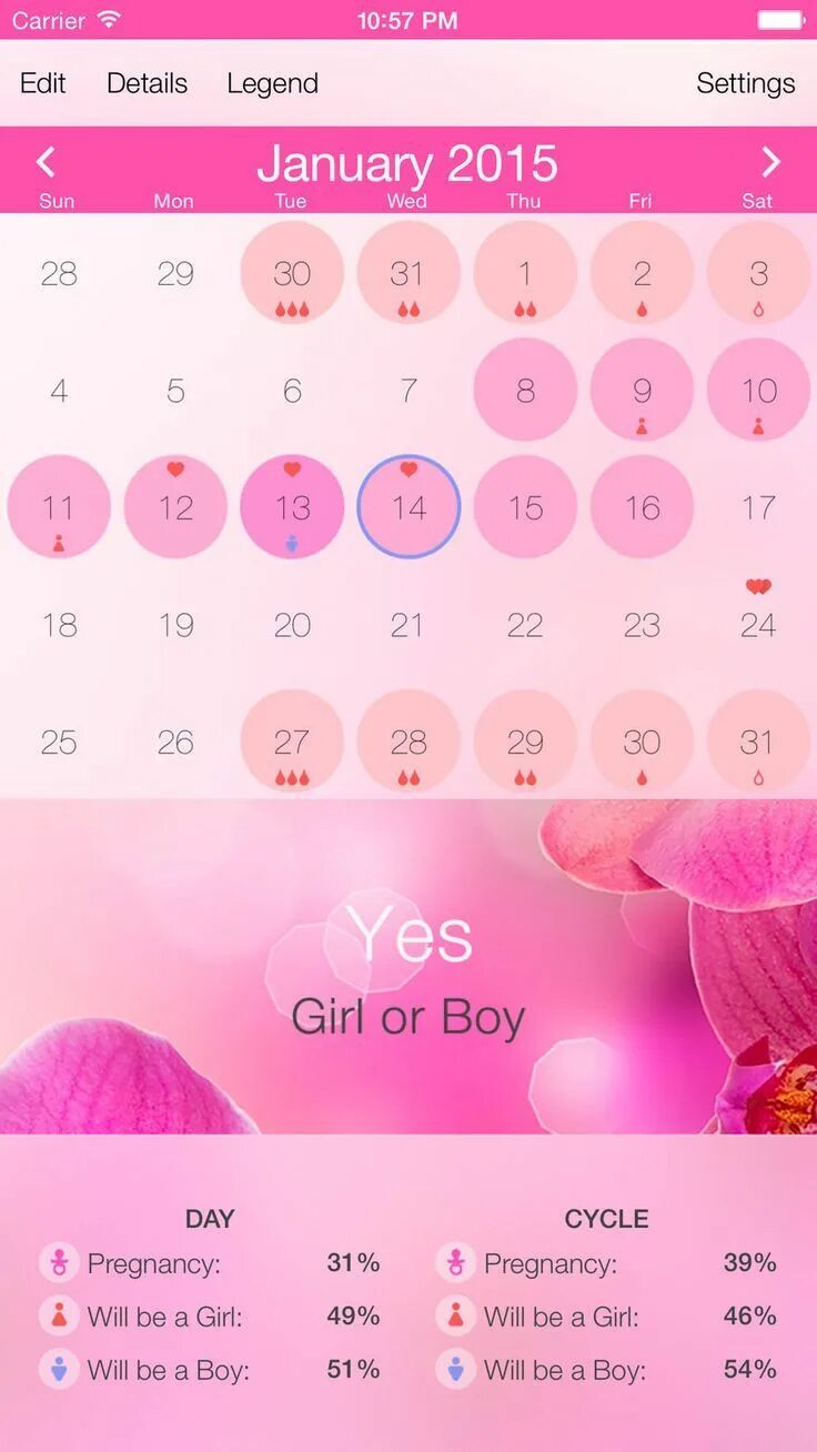 Календарь овуляции. Калькулятор овуляции для зачатия. Приложение календарь розовый. Менструальный календарь. Калькулятор зачатия рассчитать по родам