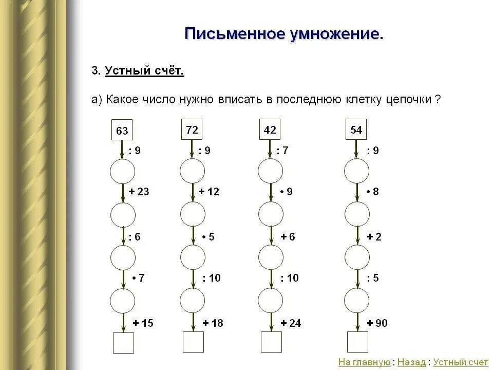 Задания для устного счета. Устный счет интересные задания. Математические Цепочки. Карточки для устного счета. Устный счет 5 6