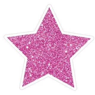 18 Inch Bubble Gum Pink Glitter Star - Deadline Signs 