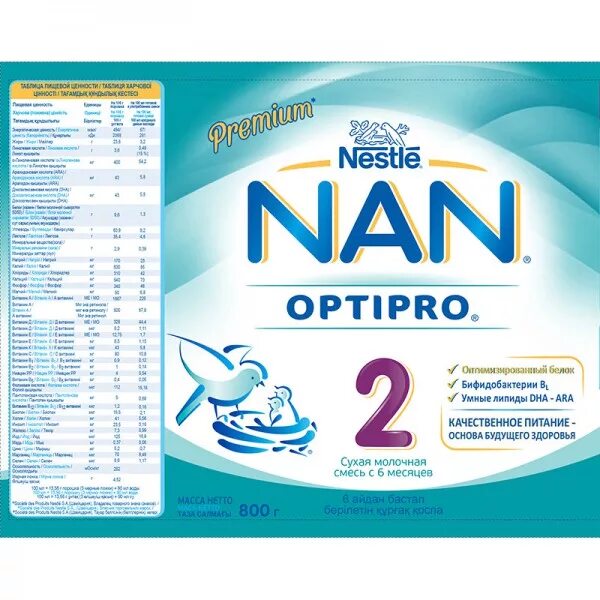 Нан детский мир цена. Нестле нан оптипро 2смесь. Nestle nan 2 Optipro cухmолcмесь 6х800г. Nan Optipro 2 таблица кормления. Смесь нан 2 оптипро таблица кормления.