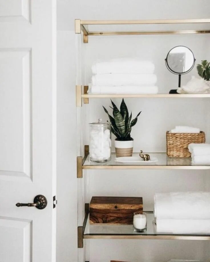 Creative Tiny Bathroom Storage with Interesting DIY Shelves - Best Small Bathroo