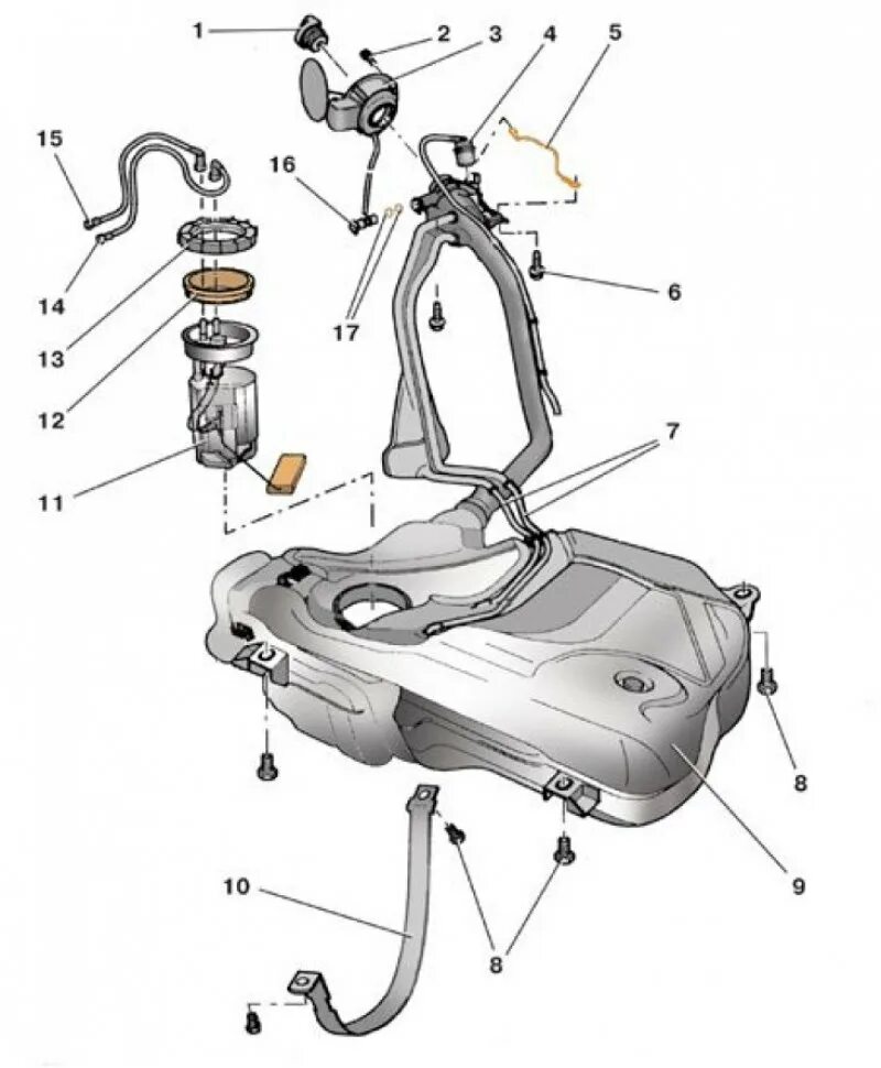 Топливный бак фольксваген поло. Топливная система Фабия 2.