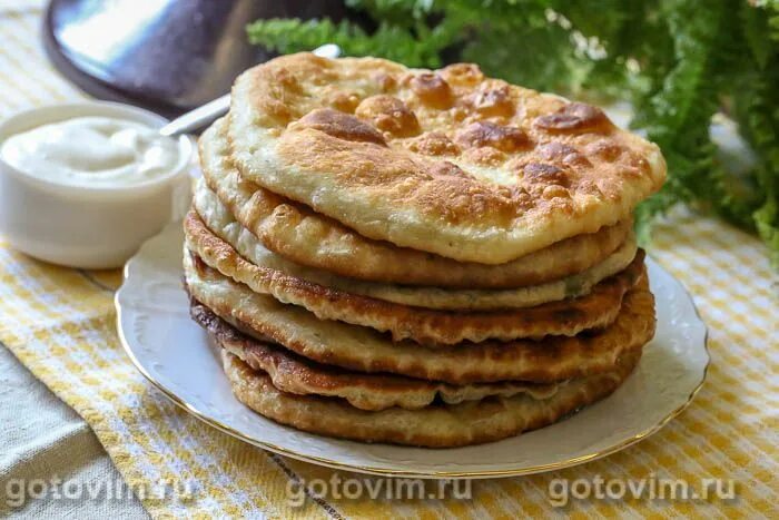 Постные лепешки на воде на сковороде