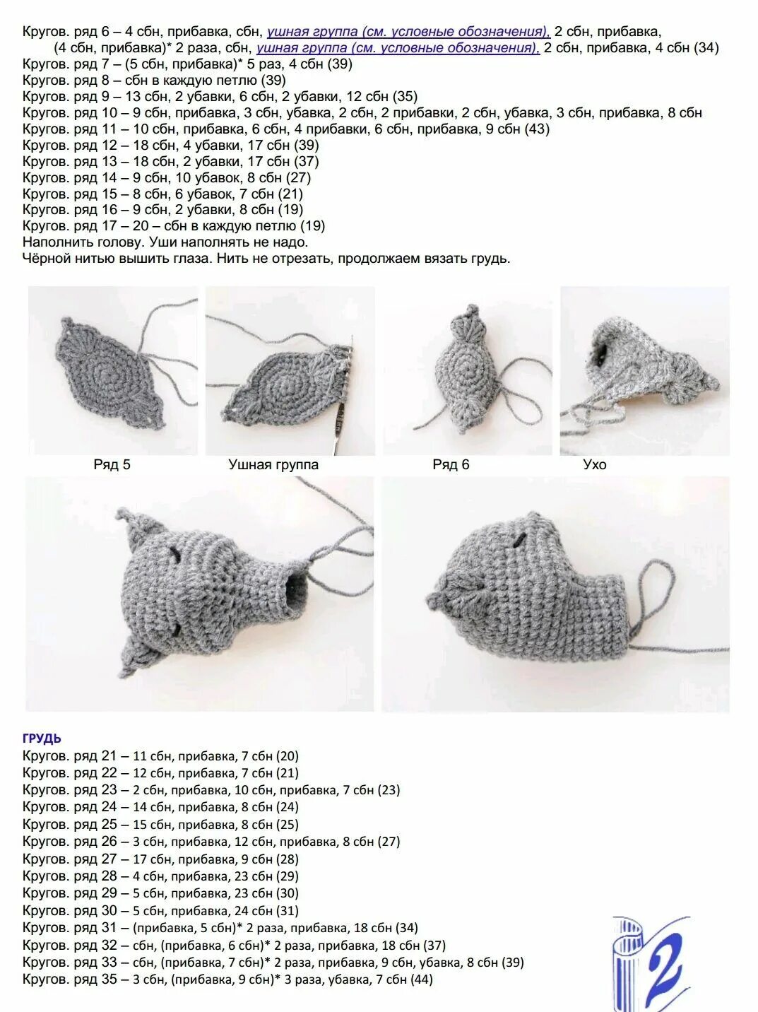 Вязаные игрушки. Описания. МК. Схемы - Разное OK.RU Shema, Crochet, Crochet hats