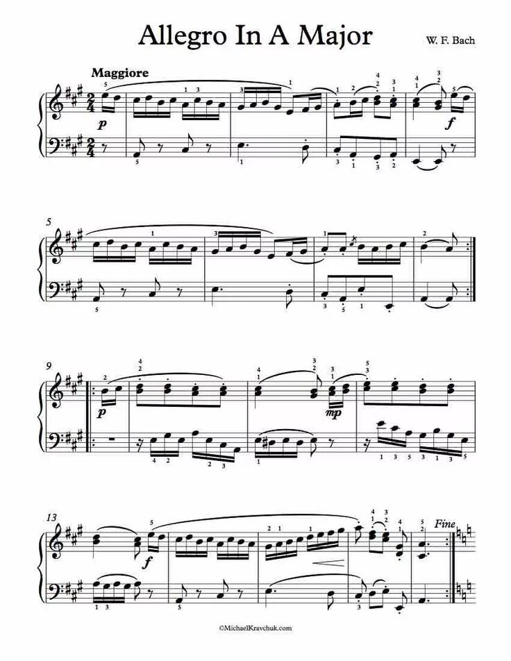 Allegro in c major
