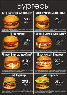 Вкусно и точка состав бургеров