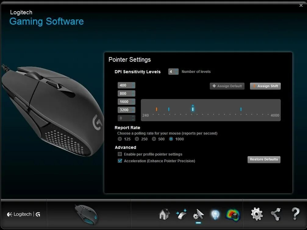 Как настроить мышку logitech g102
