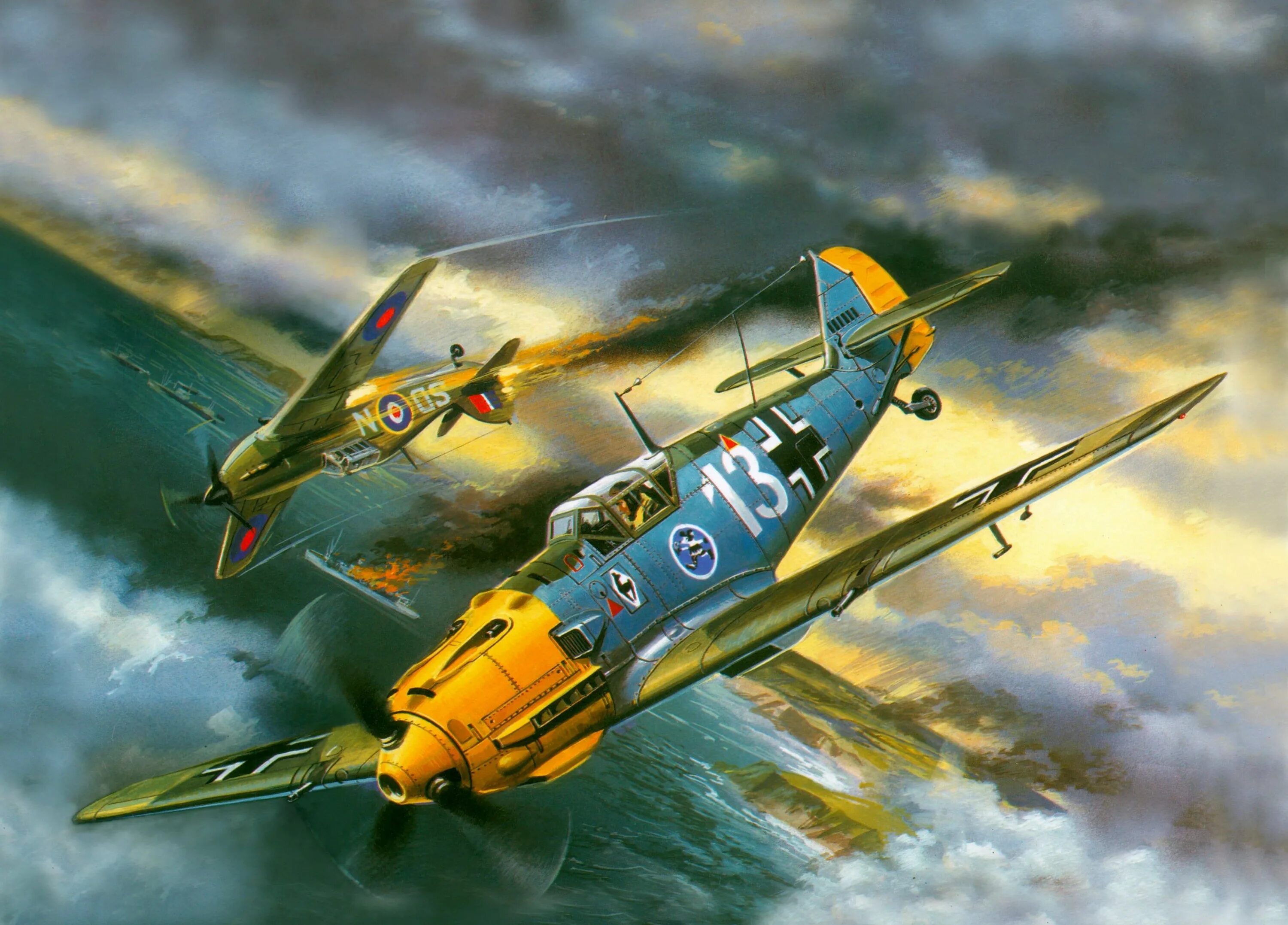 Д жирнов. Мессершмитт bf 109. Messerschmitt bf.109 арт. Messerschmitt bf 109 воздушный бой. Мессершмитт 109 и Спитфайр.