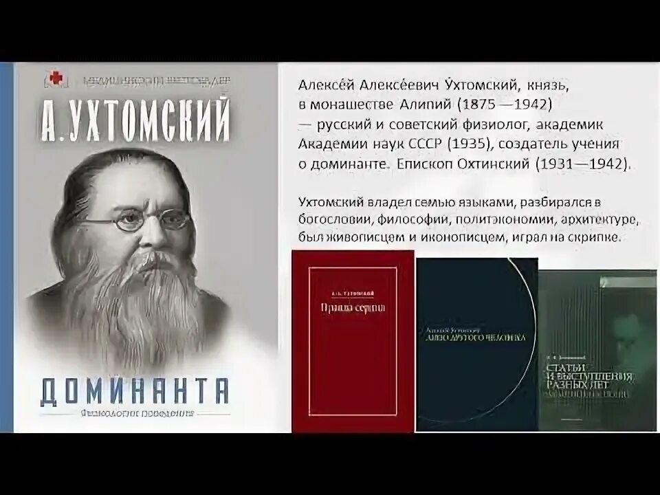 Э э ухтомский. Академик ухтомский. учение о доминанте ухтомского.