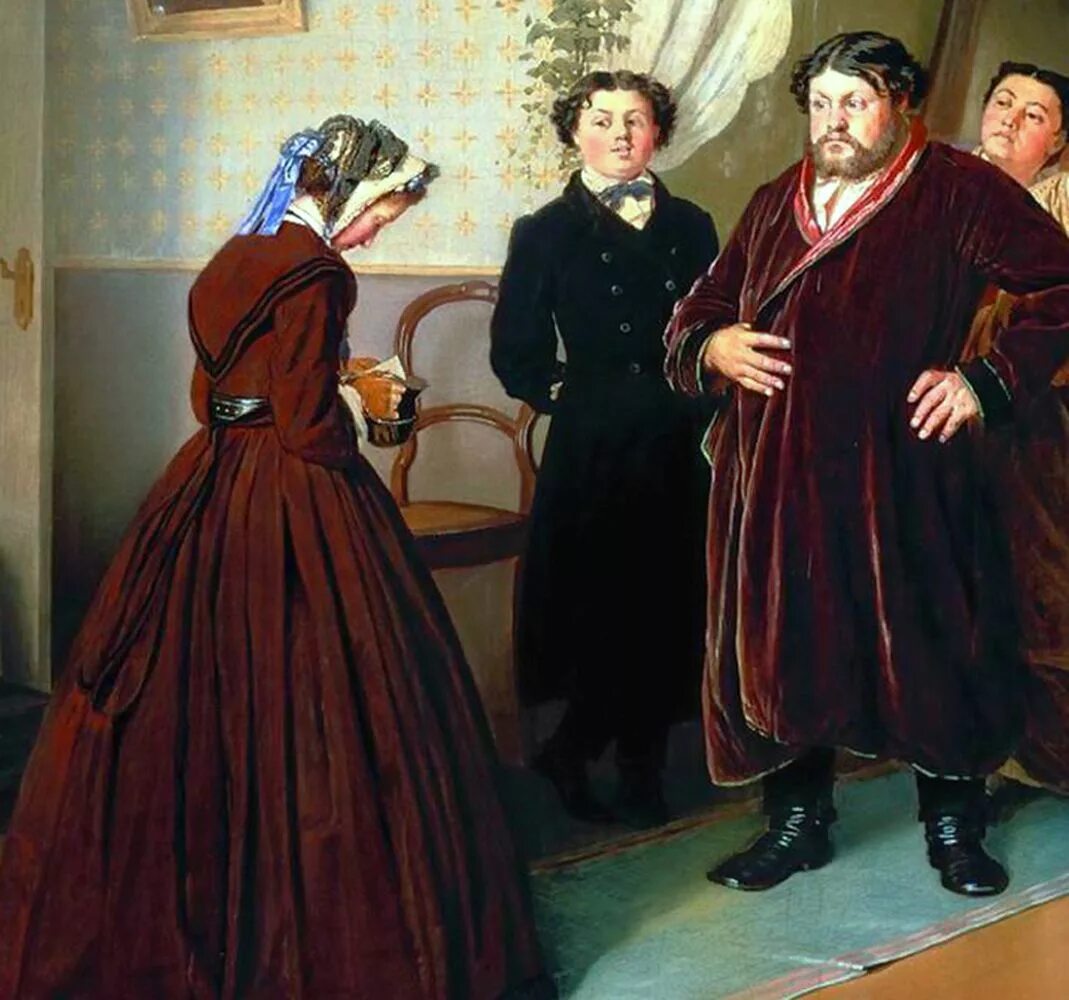 Картина перова приезд гувернантки. Приезд гувернантки в купеческий дом (1866). перов в.г.. василий перов приезд гувернантки в купеческий дом. василий григорьевич перов. «приезд гувернантки в купеческий дом». 1866.. василий перов приезд гувернантки.
