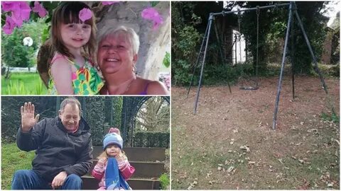Бабушка на детской площадке