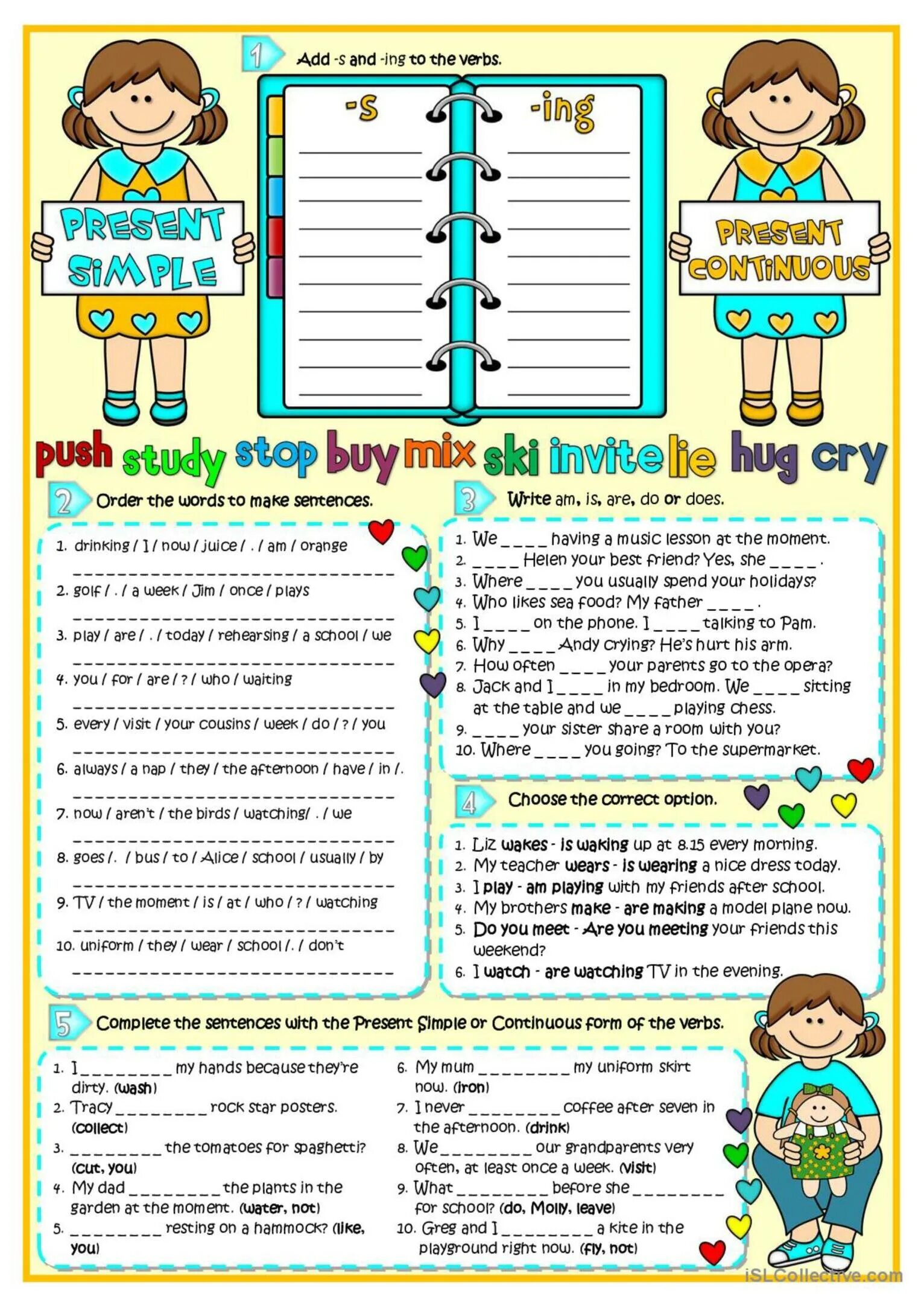 Worksheets английский present simple present Continuous. Рабочий лист present Continuous. Present simple Continuous Worksheets. Present simple Worksheets.