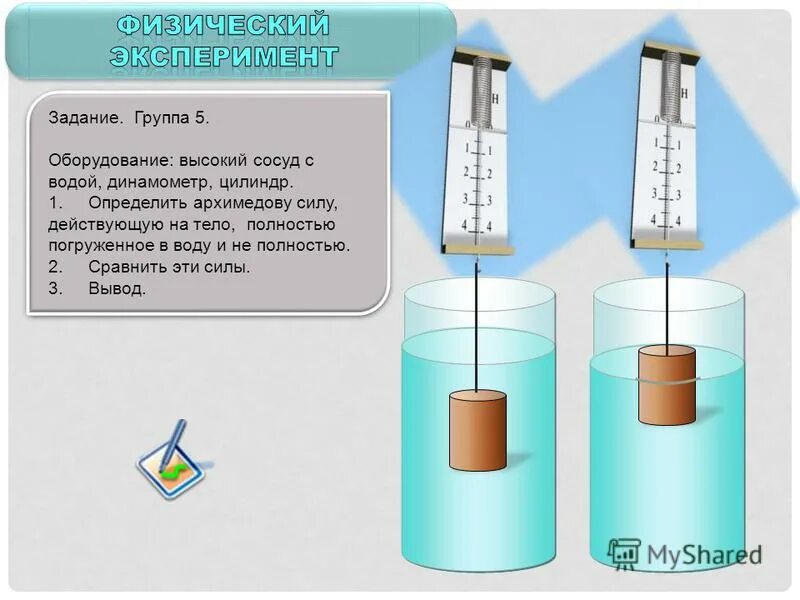 В сосуде собран газ. Опыт с динамометром. Сосуд с водой динамометр. Динамометр и цилиндр. Исследование зависимости архимедовой силы.