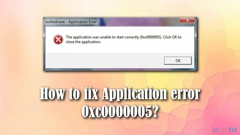 Exception processing message parameters. Ошибка application Error. Ошибка 0xc0000005. Как исправить ошибку application Error. Ошибка 0xc000005 браузер.