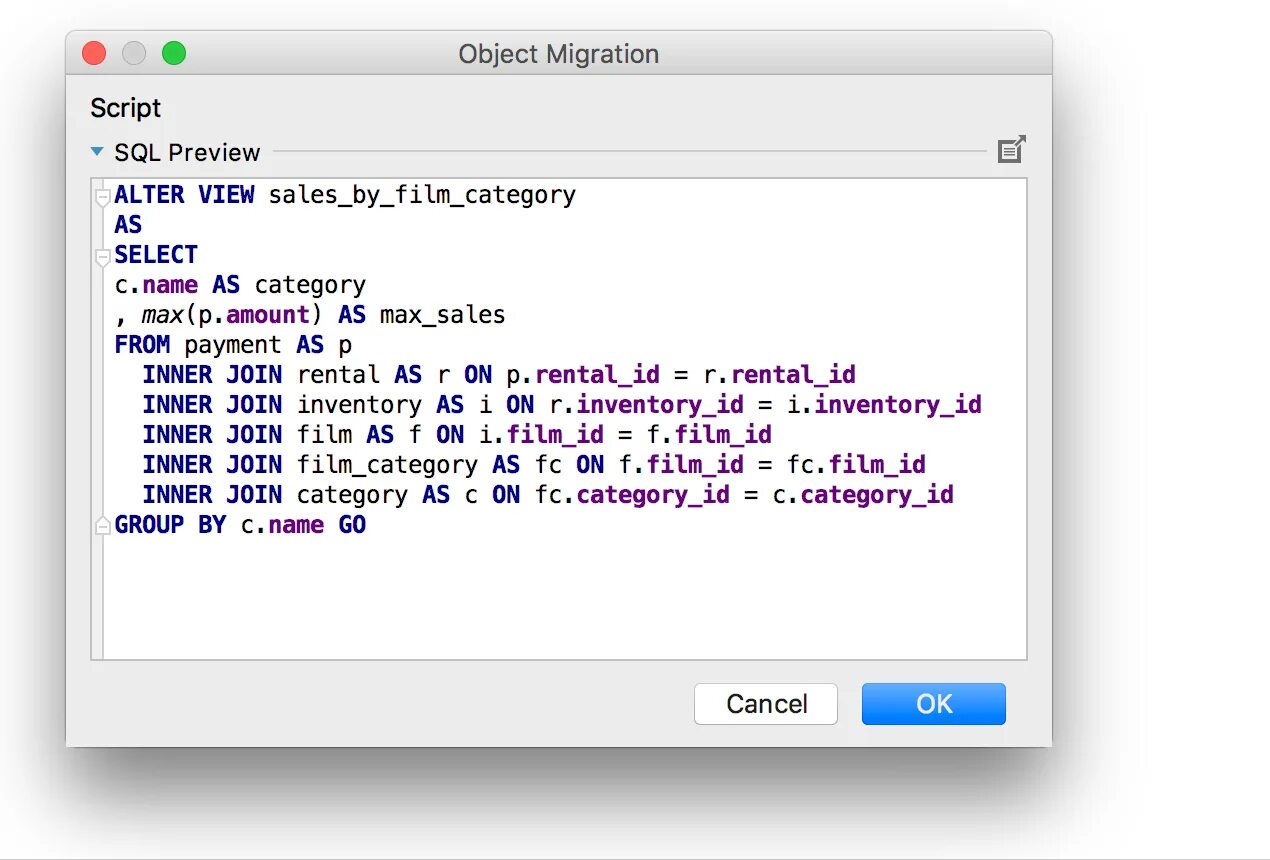 Script migration