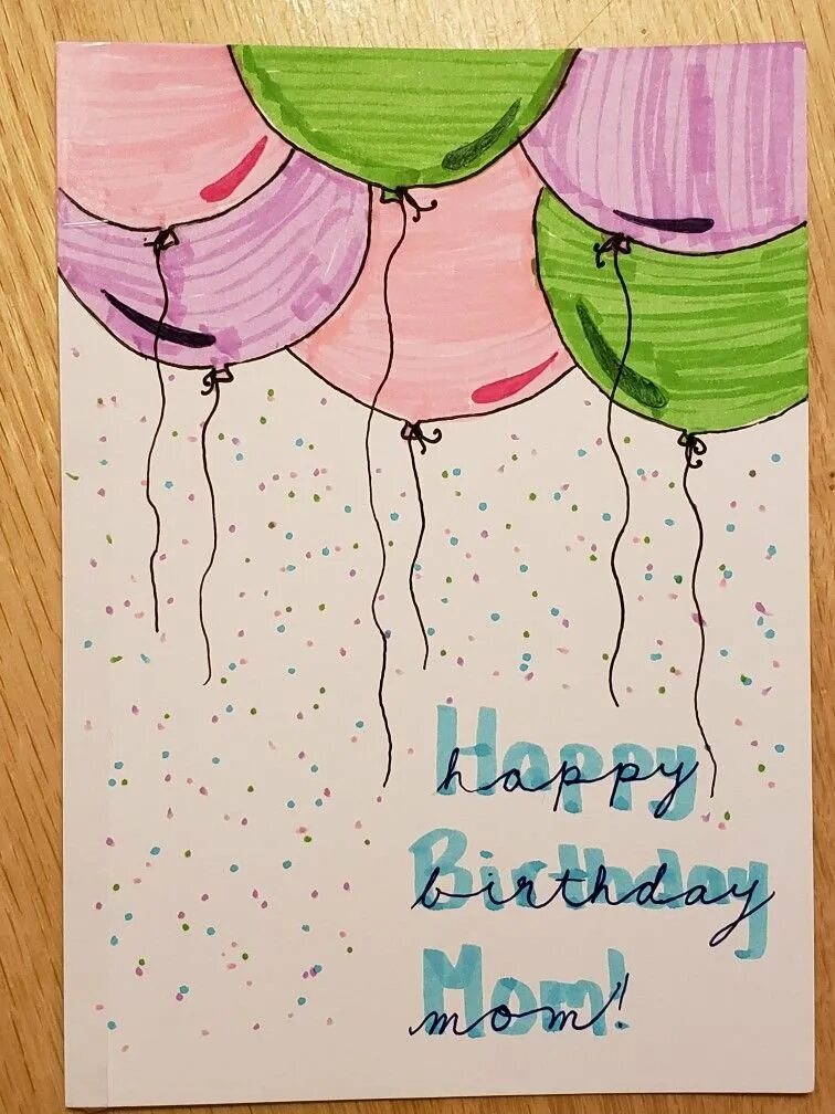 Нарисовать открытку на день рождения. Идеи нарисованных открыток на др. Рисунок на день рождения легкий. Открытка с днём рождения рисунок. Легкие открытки маме на день рождения