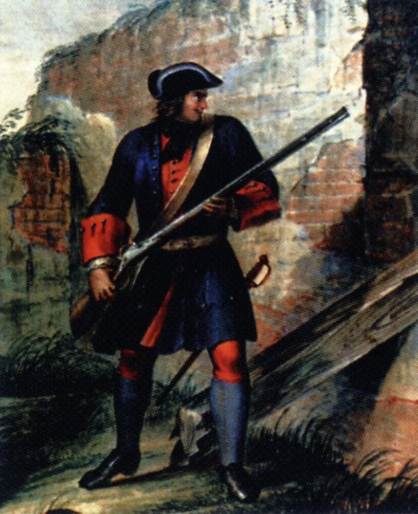 Фузилер лейб-гвардии Семеновского полка. Офицер лейб-гвардии семёновского полка с 1700 по 1720 год. Фузилер 1700-1720.