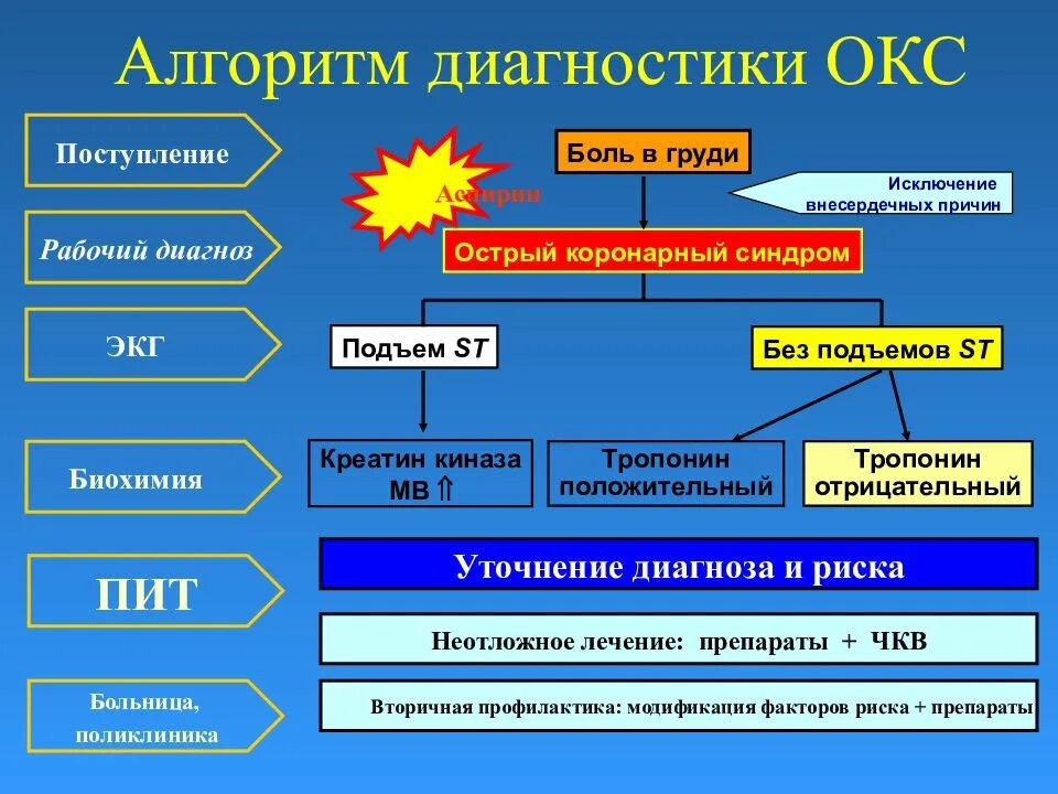 Диагноз окс. Алгоритм диагностики окс. острый коронарный синдром диагноз. алгоритм диагностики острого коронарного синдрома. диагноз ибс окс.
