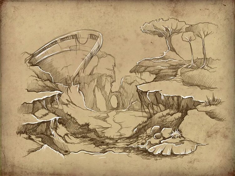 Скетчи игровых локаций. Необычный концепт арт локации. Лэндмарк концепт платформер. Как рисовать локации для игр. Рисуем локацию.