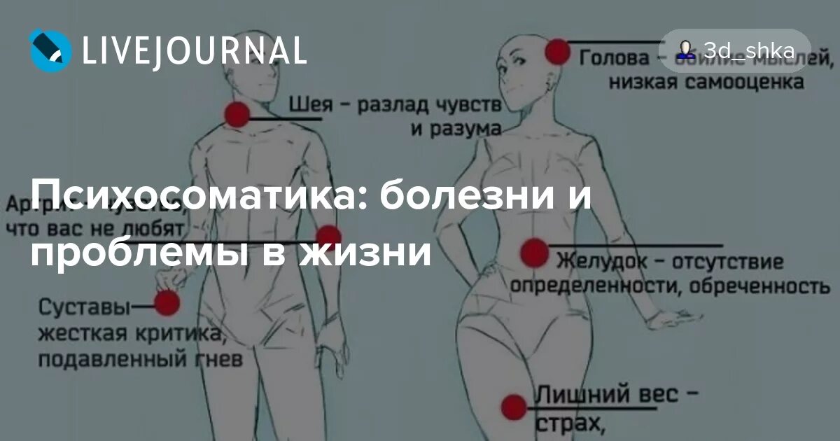 Психосоматика левая сторона у женщин