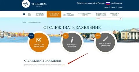 Vfs отслеживание визы франция