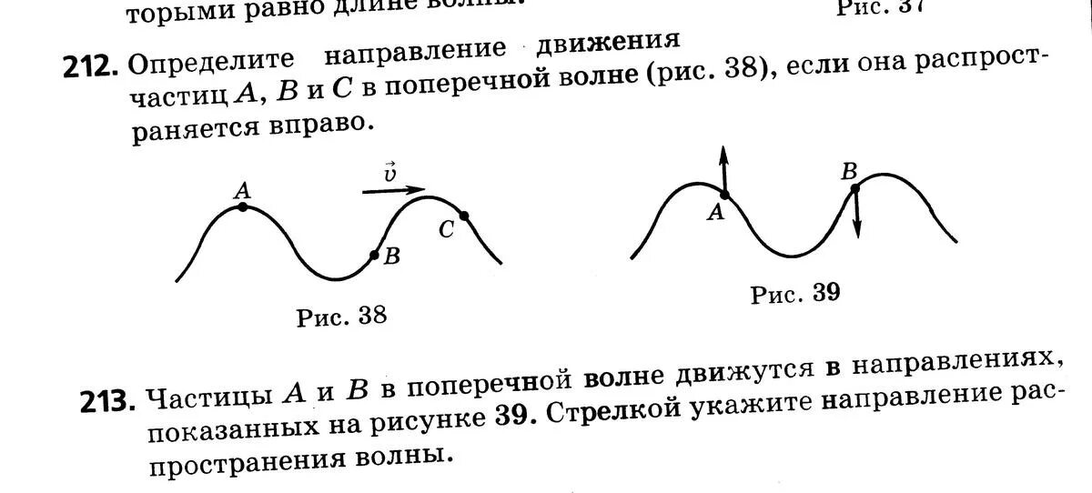 Определите направление скорости движения частицы. Направление скорости частицы. Направление движения волны. Как определить направление волны. Направление скорости поперечной волны.