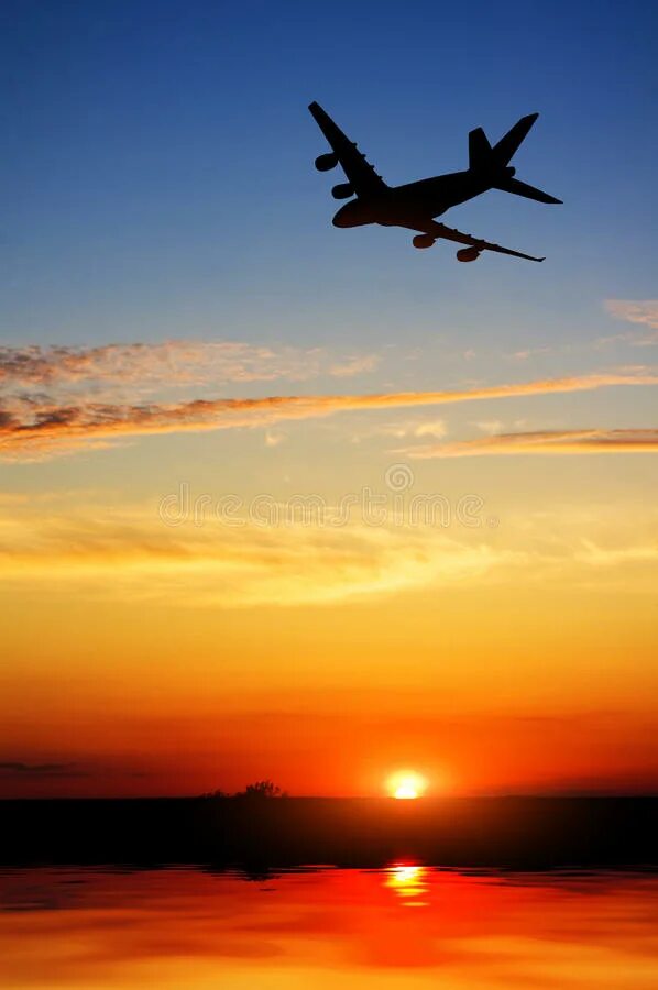 Стремительный полет самолета вниз. Взлет самолета с солнцем. Силуэт самолета в небе над городом. Самолеты картинки вечером.