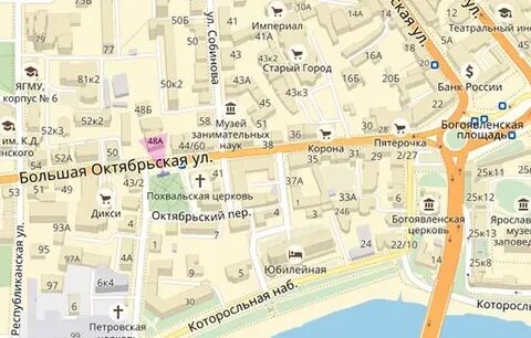 Карта ул октябрьская